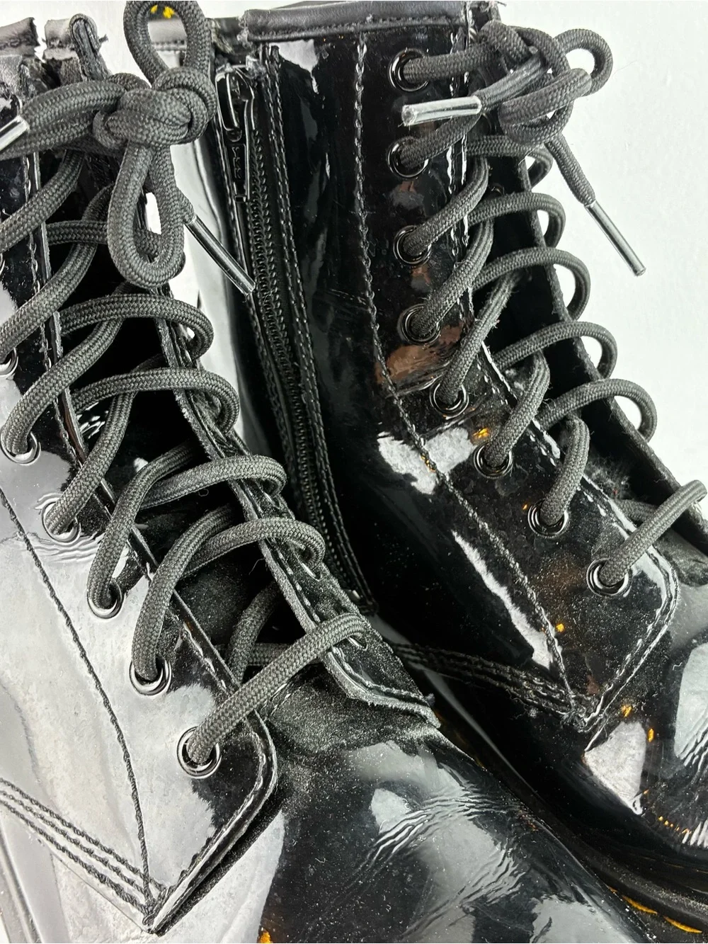 Dr. Martens 1460 Black Patent Leather Lace Up Boots